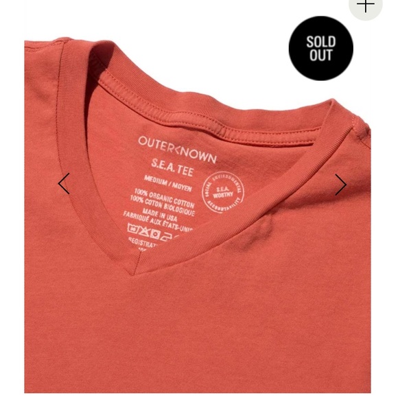 Made In USA 🇺🇸 Outerknown Organic Cotton SEA Tee - Picture 2 of 9